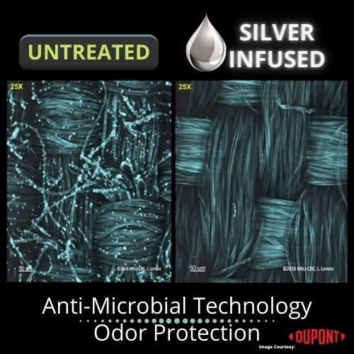 Dupont Technology Silver Infused fabric antimicrobial antibacterial fabric
